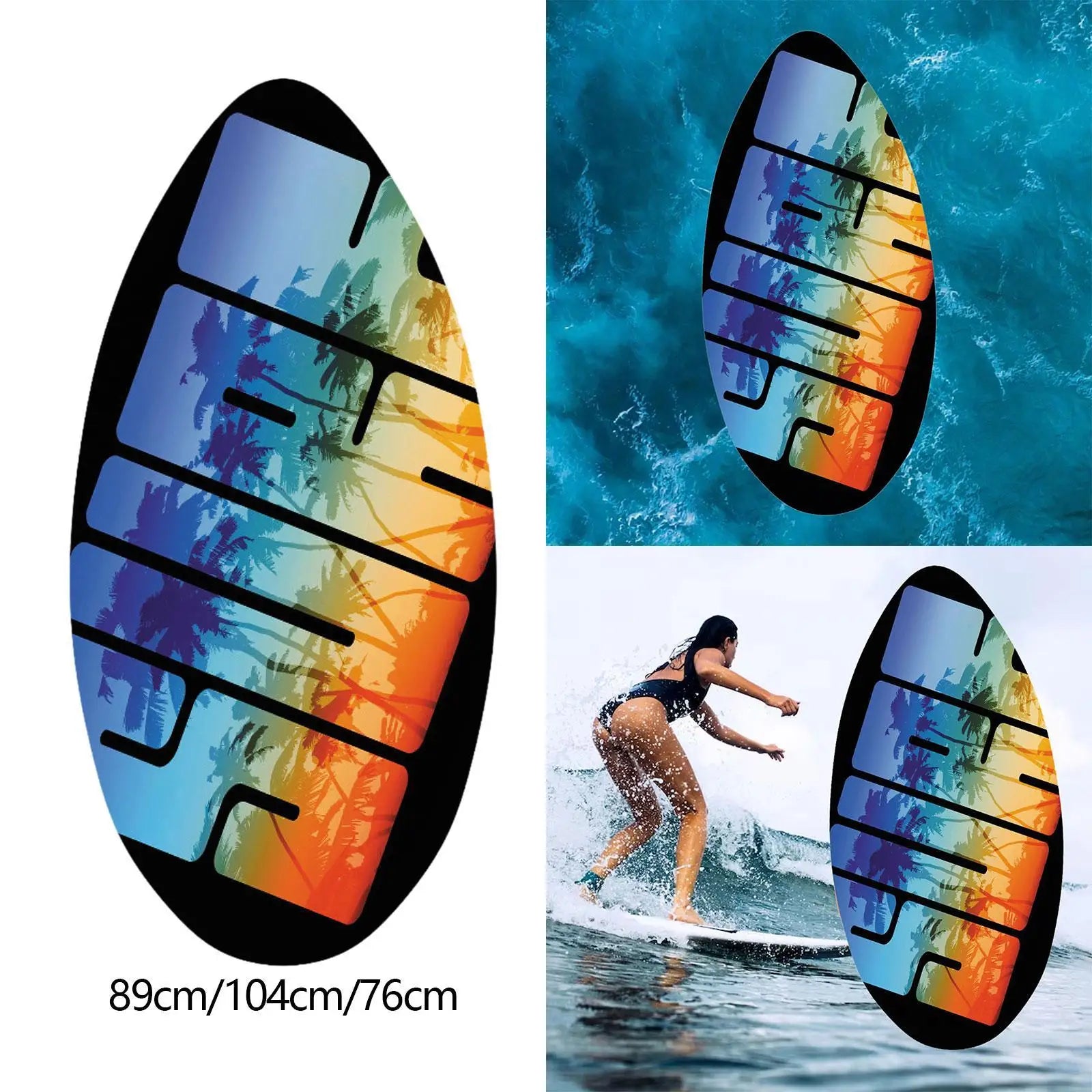 Wooden Skimboard for Beginners & Kids