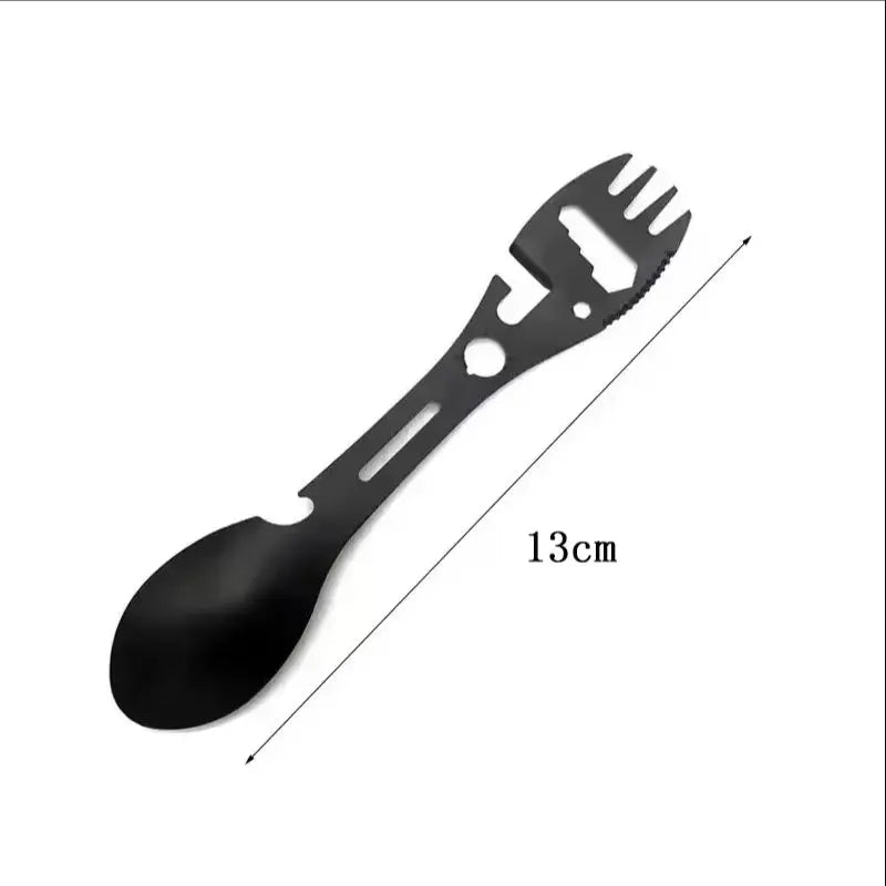 5-in-1 Stainless Steel Camping Cutlery Set