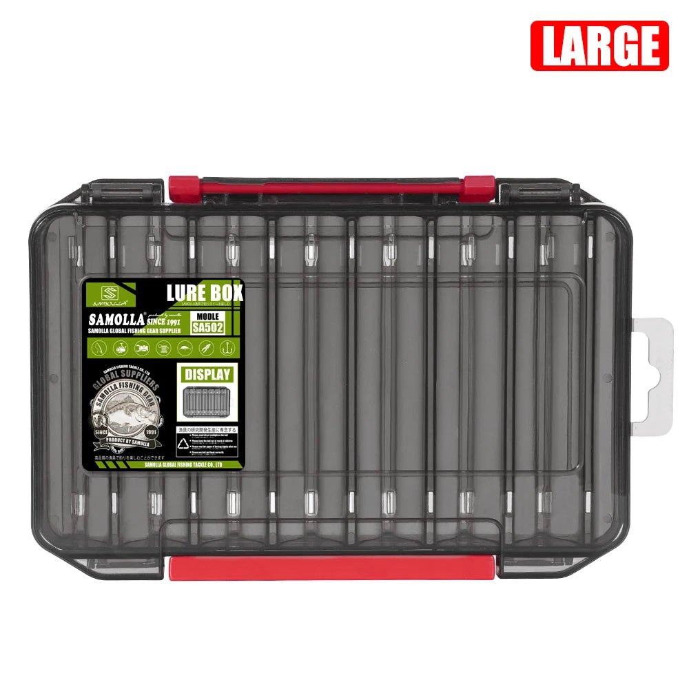Double-Sided Fishing Tackle Box — 14 Compartments