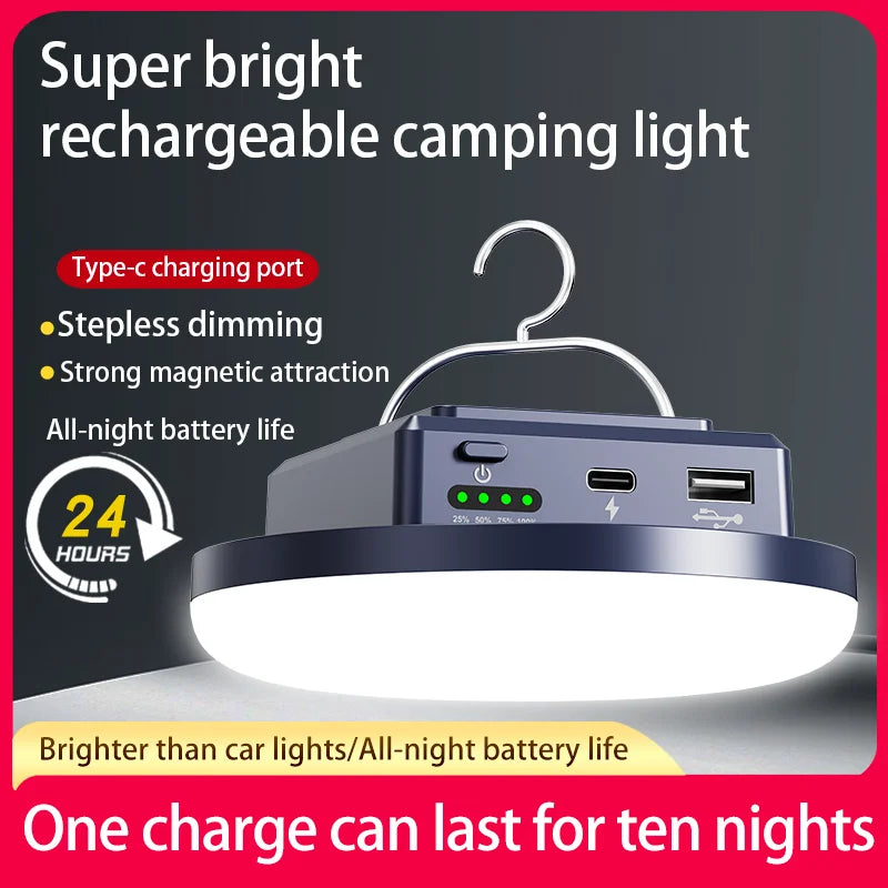 Rechargeable LED Camping Lantern — 4 Modes