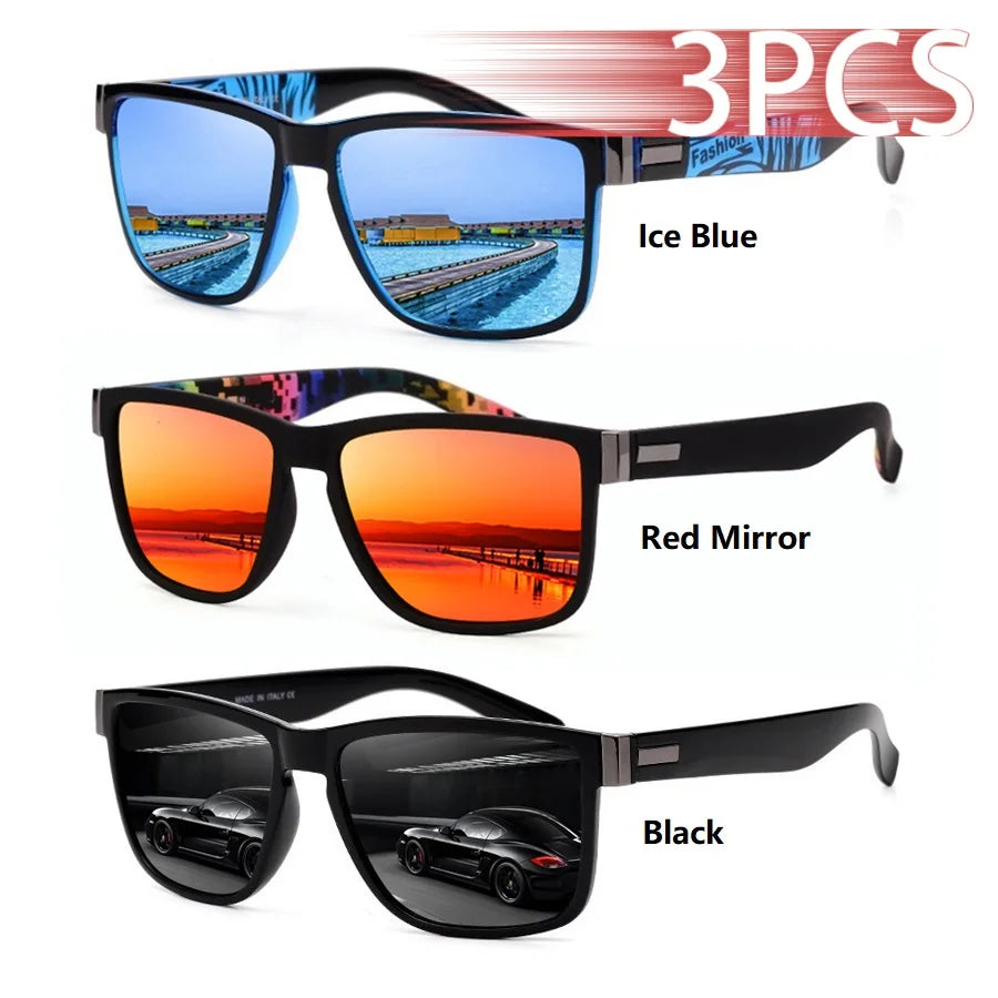 Classic Square Sunglasses 3-Pack — UV400