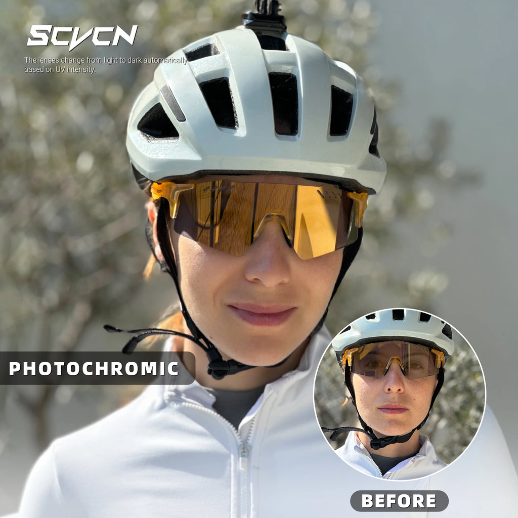 Photochromic MTB Cycling Glasses — UV400