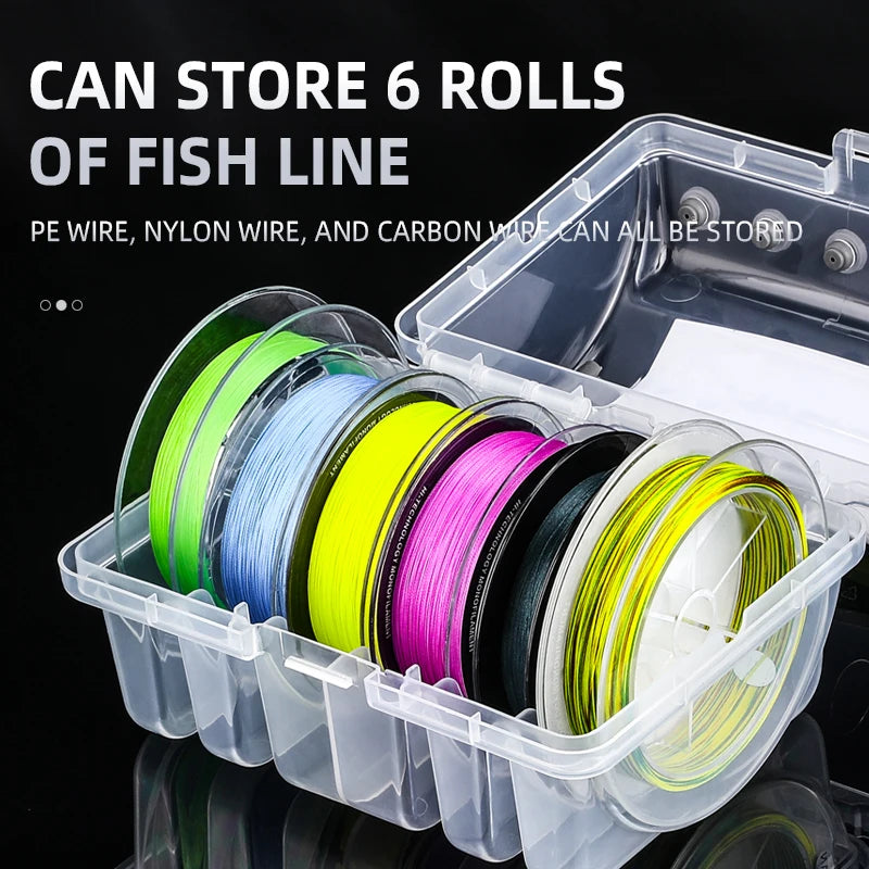 Double-Sided Fishing Tackle Box — 6 Compartments