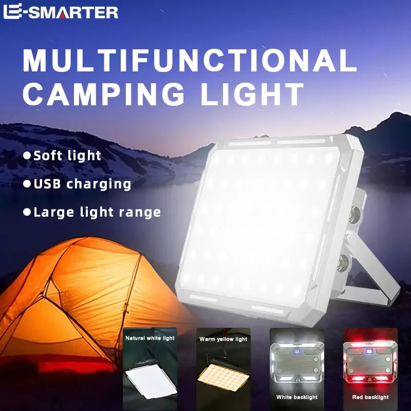 High-Power Rechargeable LED Camping Spotlight