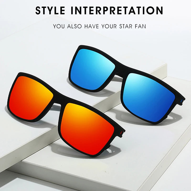 Square Polarized Sunglasses — Lightweight Frame