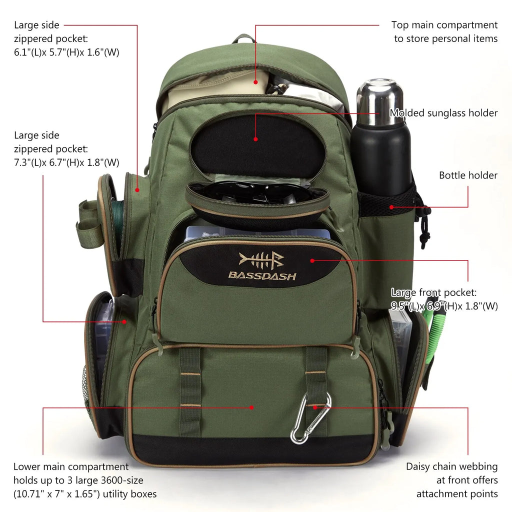 Fishing Tackle Backpack — Lightweight