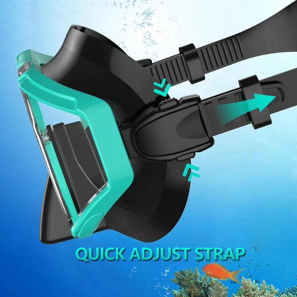 3-Window Panoramic Scuba Diving Mask
