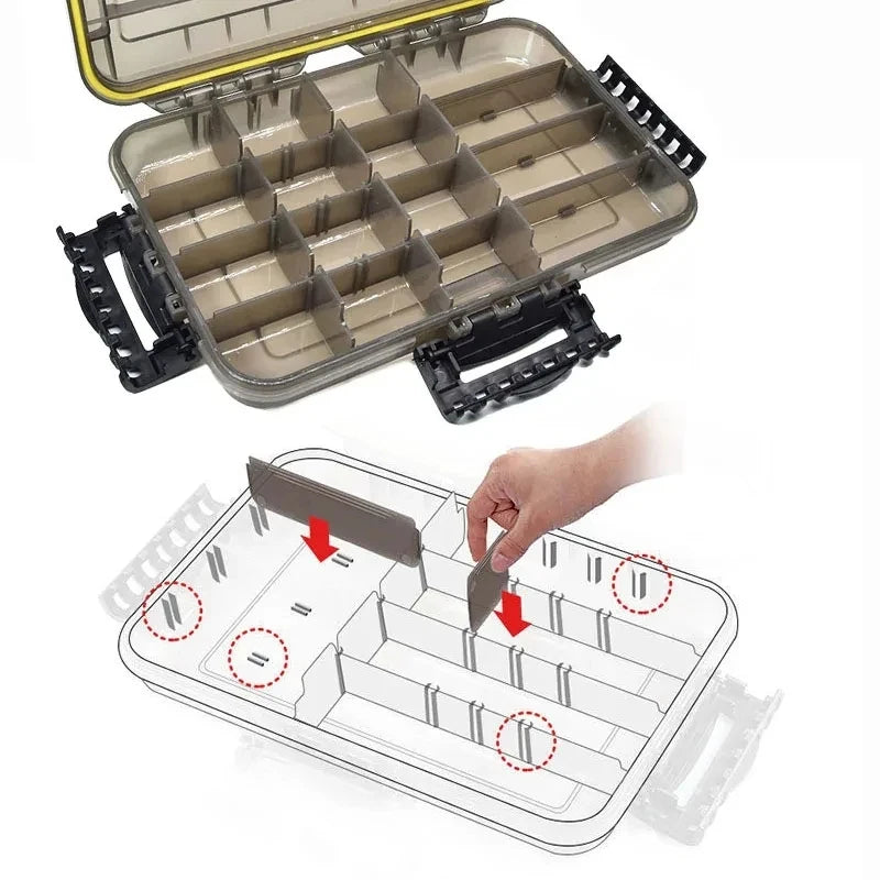 Large Waterproof Fishing Tackle & Bait Box