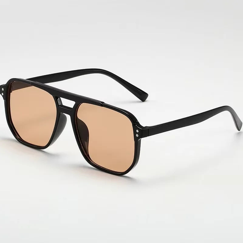 Oversized Square Sunglasses — Black UV400