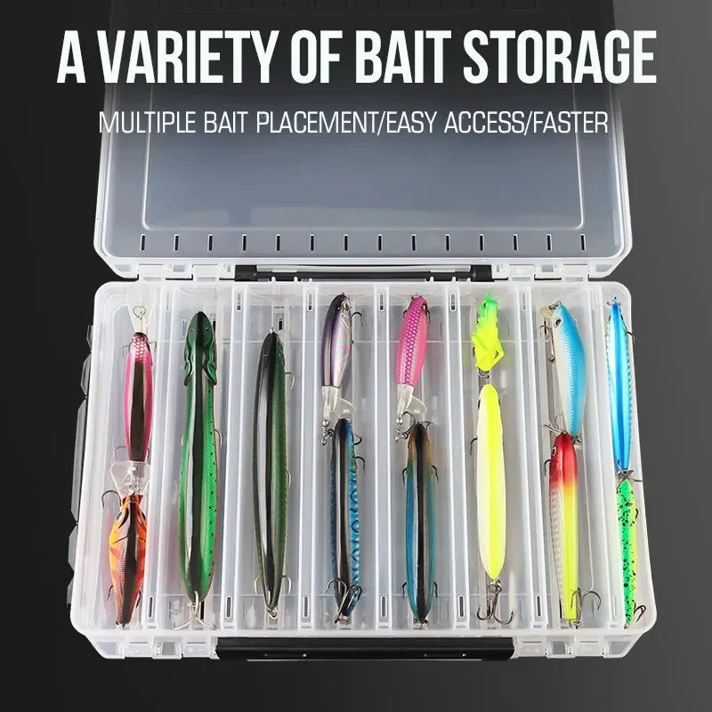 Double-Sided Large Fishing Tackle Box