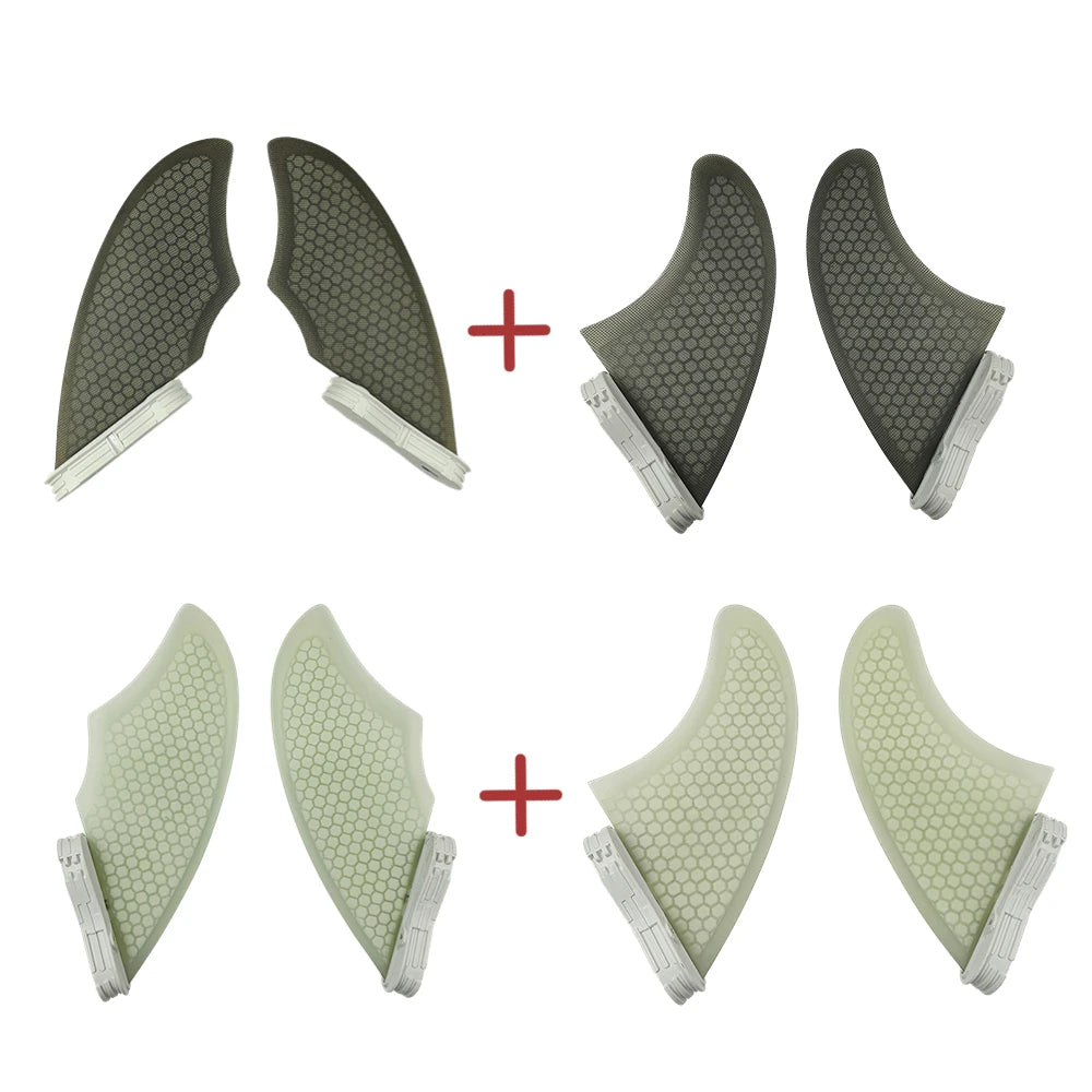 Surfboard Double Fin Set — Black & White