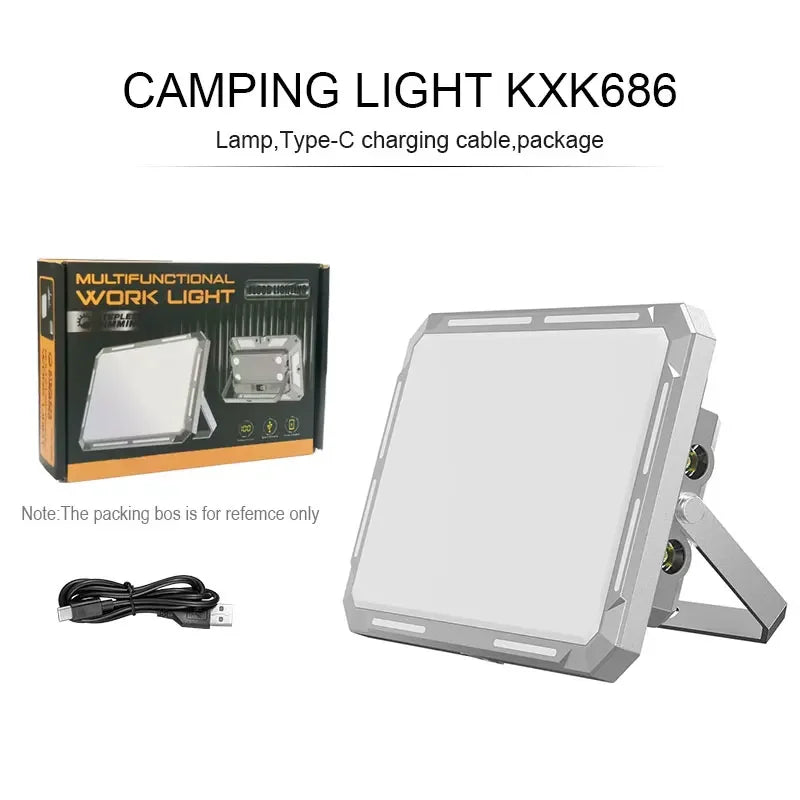 High-Power Rechargeable LED Camping Spotlight