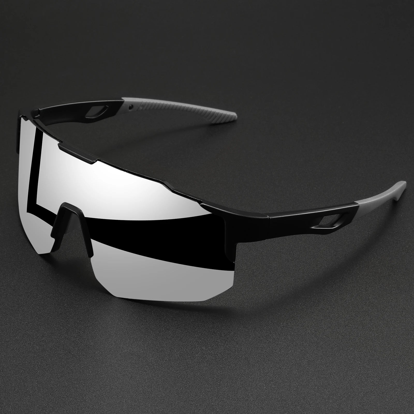 Oversized Wraparound Sport Sunglasses — UV400