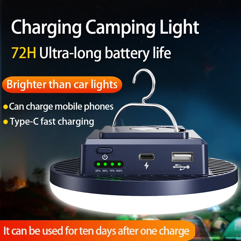 Rechargeable LED Camping Lantern — 4 Modes