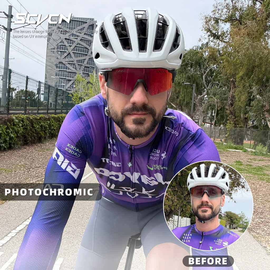 Photochromic MTB Cycling Glasses — UV400