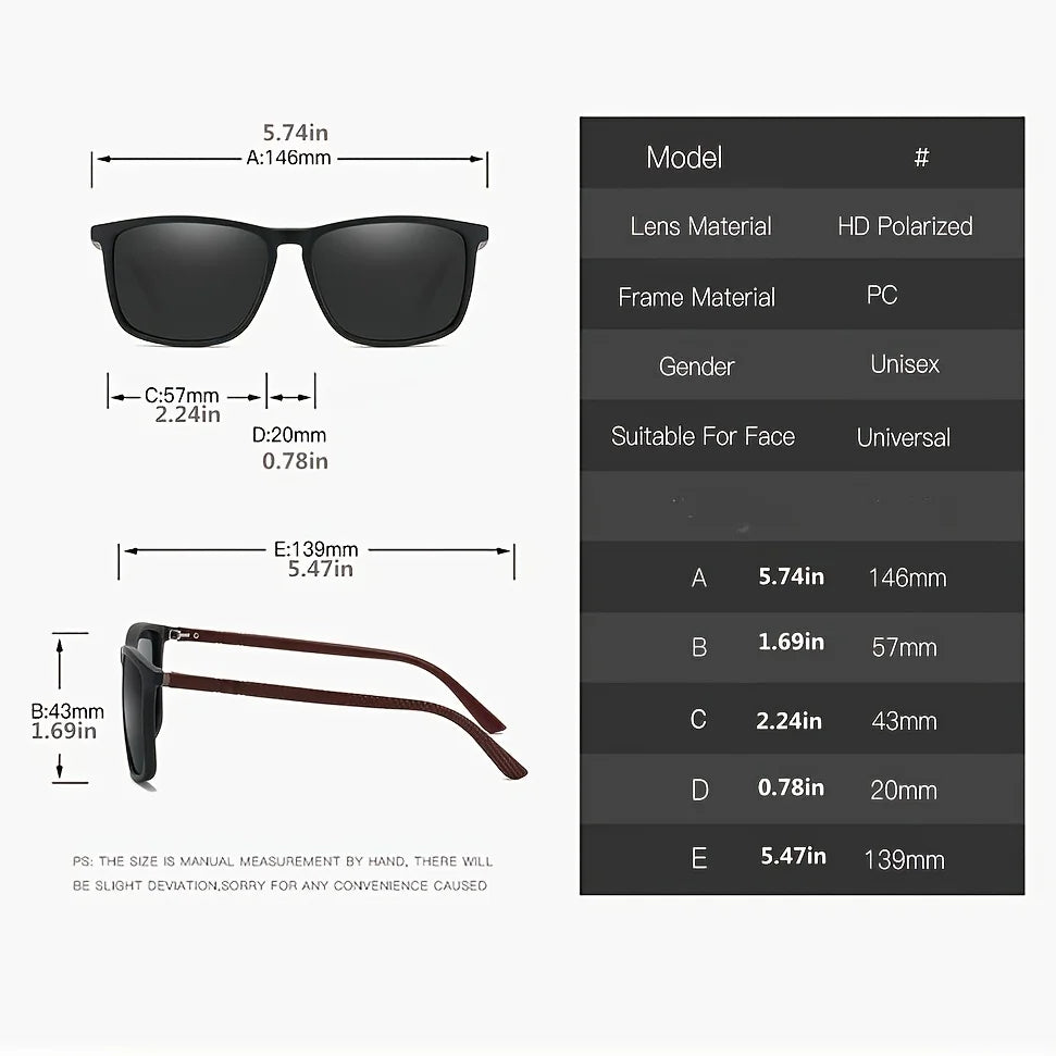 Polarized Square Sport Sunglasses — UV400