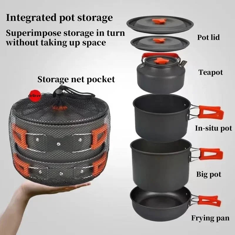Camping Cookware Set — Kettle & Frying Pan
