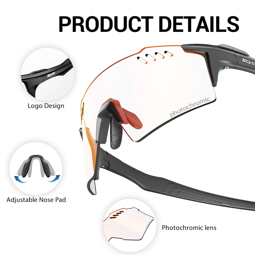 Photochromic MTB Cycling Glasses — UV400