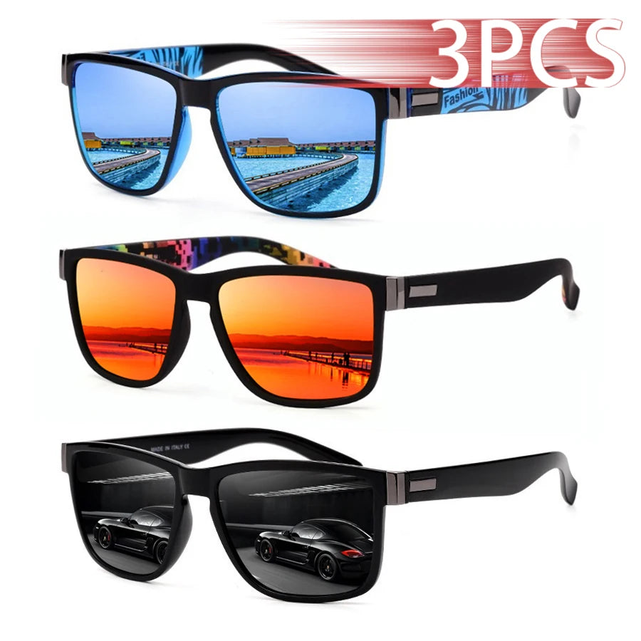 Classic Square Sunglasses 3-Pack — UV400